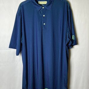 Donald Ross Sportswear Navy & Lime Star Polo (XL)